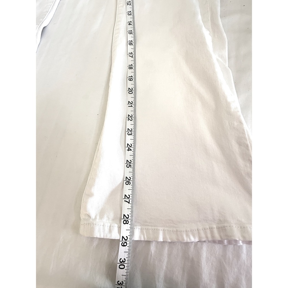 Lucky Brand Stevie High Rise Flare Jeans White Size 10 30 Patch Pockets - Picture 6 of 8